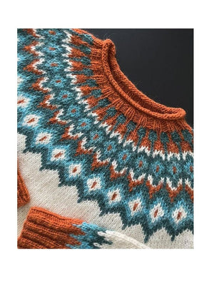 Margret White Lagoon Lettlopi Wool sweater - Knitting Kit