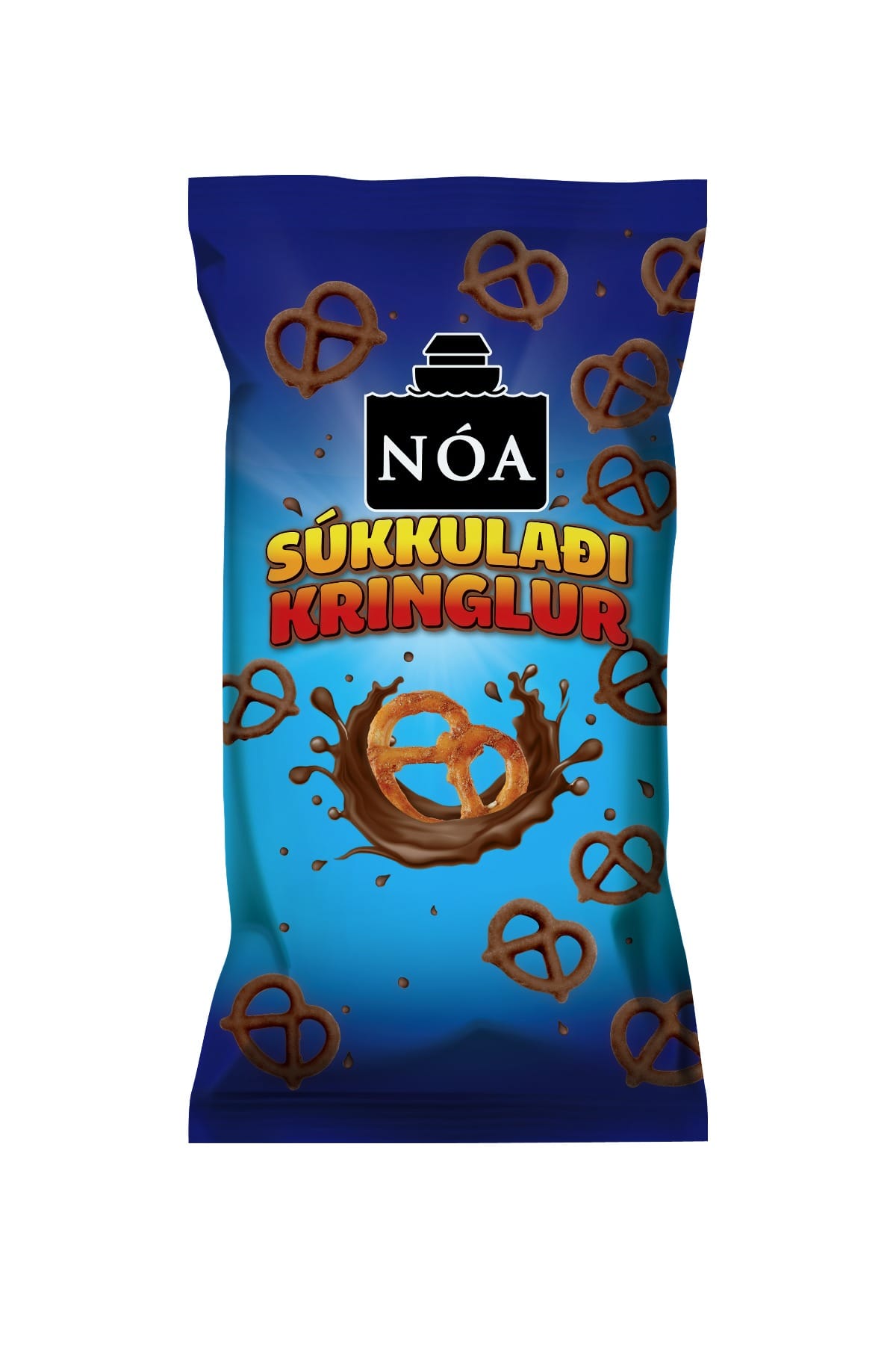 Nóa Saltkringlur Icelandic milk chocolate covered pretzels 160g bag