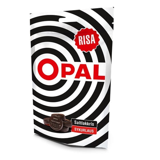 Opal Black - Salty Liquorice. Opal Black - Salty Liquorice pastilles sugarfree - The Icelandic Store