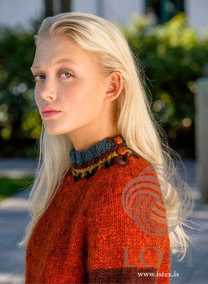 Pæling - Orange Wool Cardigan Sweater Knitting Kit