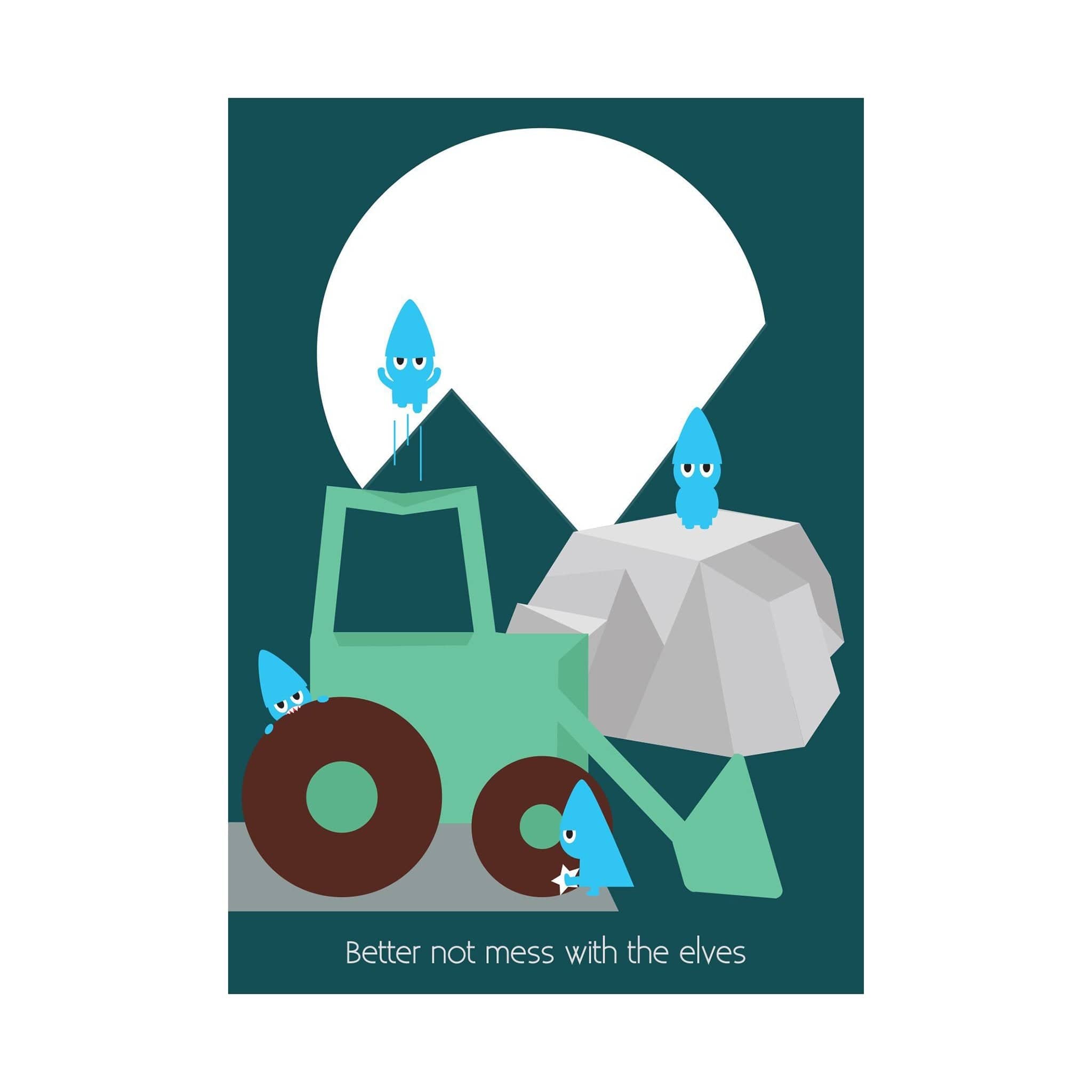 Better Not Mess With The Elves | Postcard