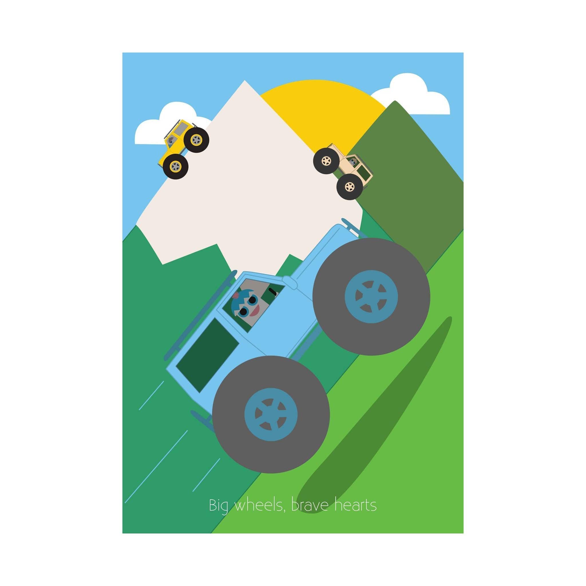 Big Weels, Brave Hearts | Postcard