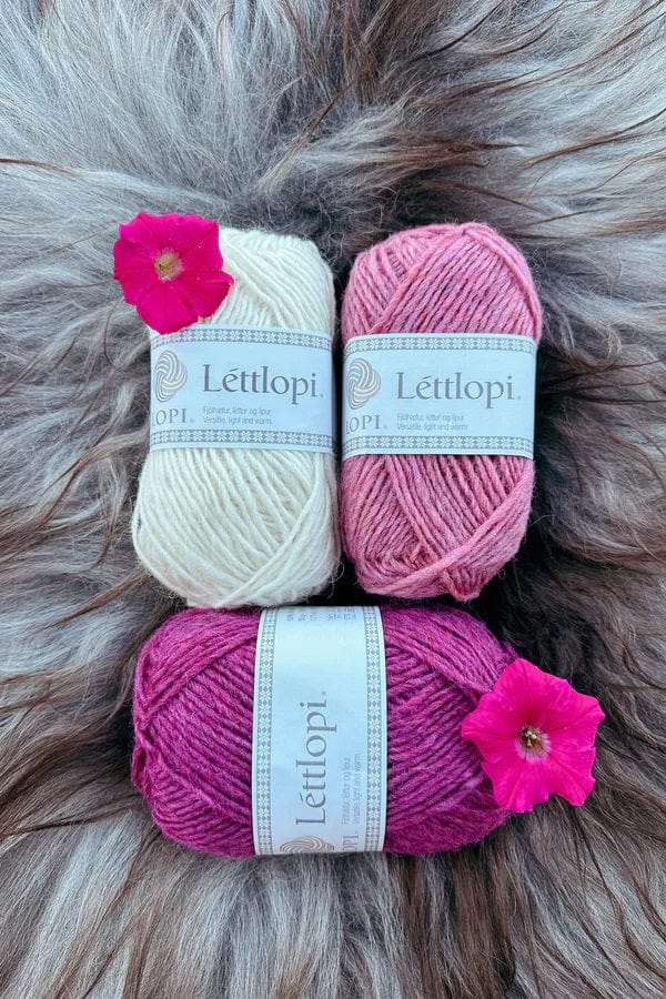 Raspberry Lettlopi Wool Sweater - Knitting kit