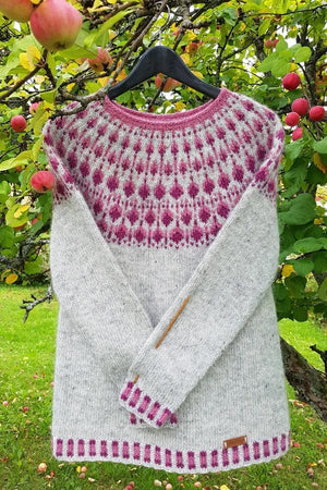 Raspberry Lettlopi Wool Sweater - Knitting kit