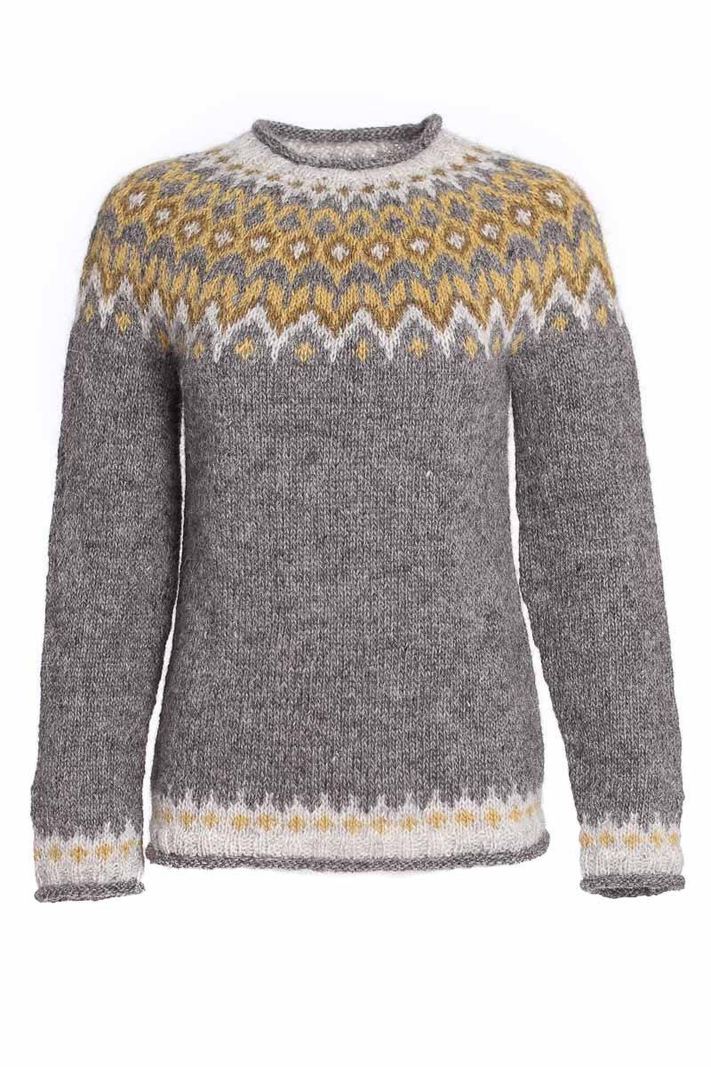 Riddari - Grey and Yellow Knitting Kit - The Icelandic Store