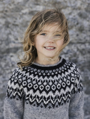 Riddari Yellow Children sweater  - Knitting Kit