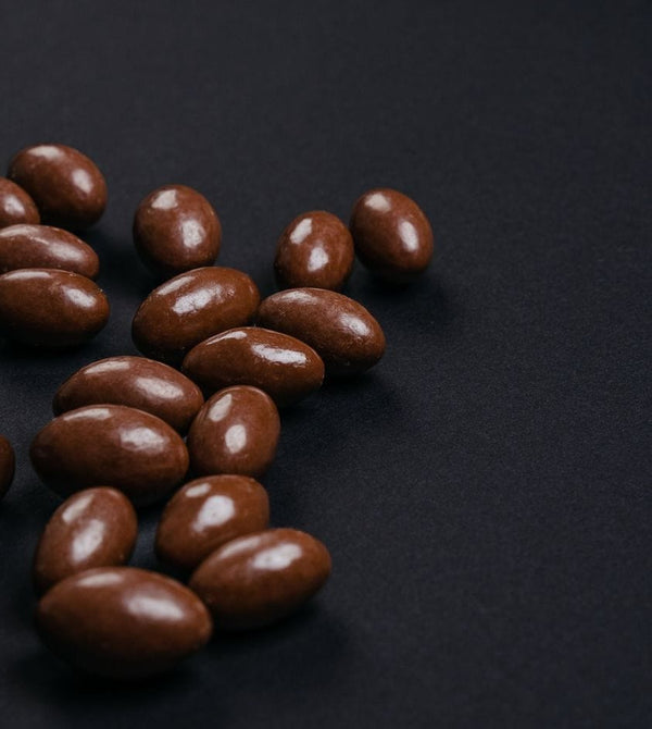 Soft Black Licorice pieces covered in Icelandic milk chocolate.