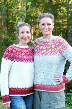 Skjaldmær - Fjallalopi Frost Grey wool sweater Knitting Kit
