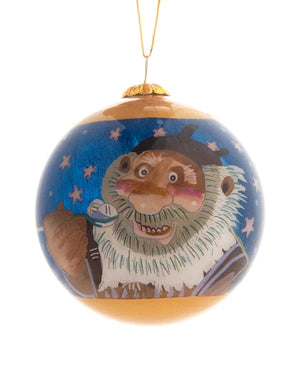 Handpainted Christmas Ball Ornament, Doorslammer & Skyr Glutton
