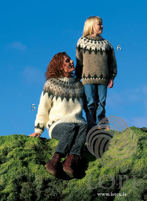 Snædís  - White Wool sweater knitting kit