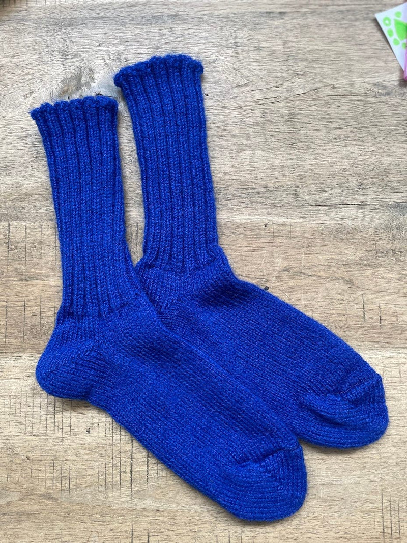Traditional Icelandic thick wool socks - Blue - The Icelandic Store