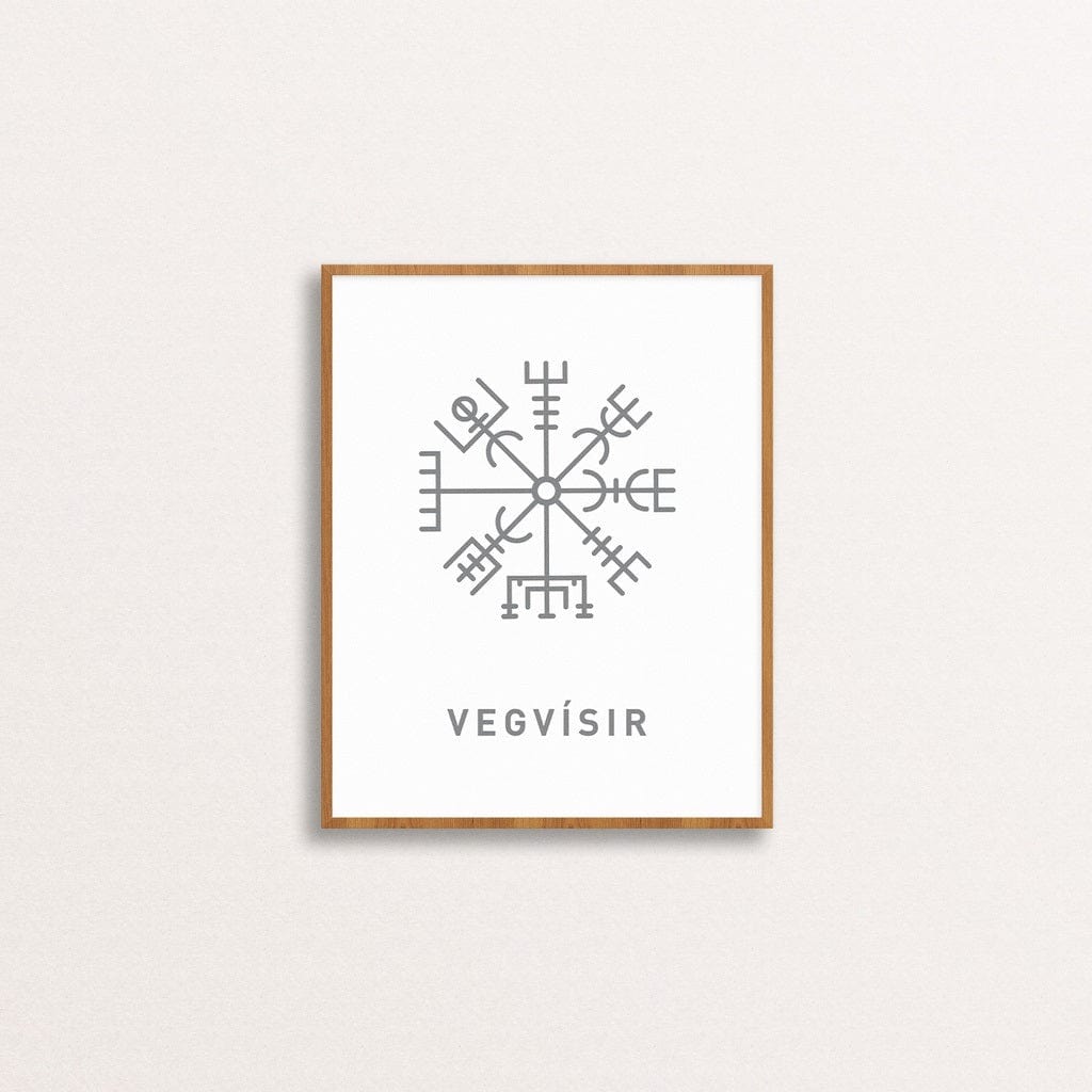 Vegvísir Runic Compass - Wayfinder Wall Poster Art Prints - The Icelandic Store