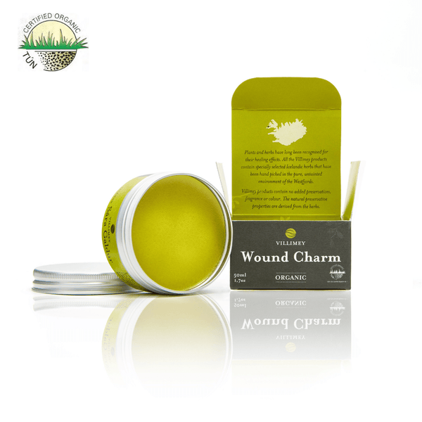 Villimey Organic Herbal Wound charm salve. Icelandic skincare products. 100 ml