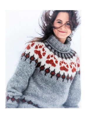 The Wilderness sweater Ash Heather -  Alafosslopi Knitting Kit