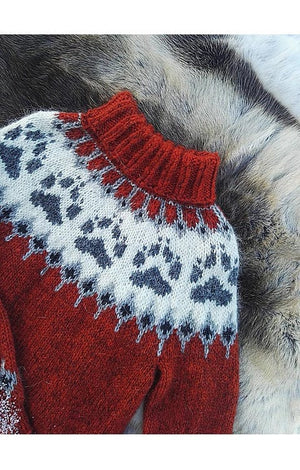 The Wilderness sweater Burnt Orange  -  Alafosslopi Knitting Kit