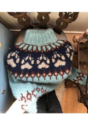 The Wilderness sweater Turquoise -  Alafosslopi Knitting Kit