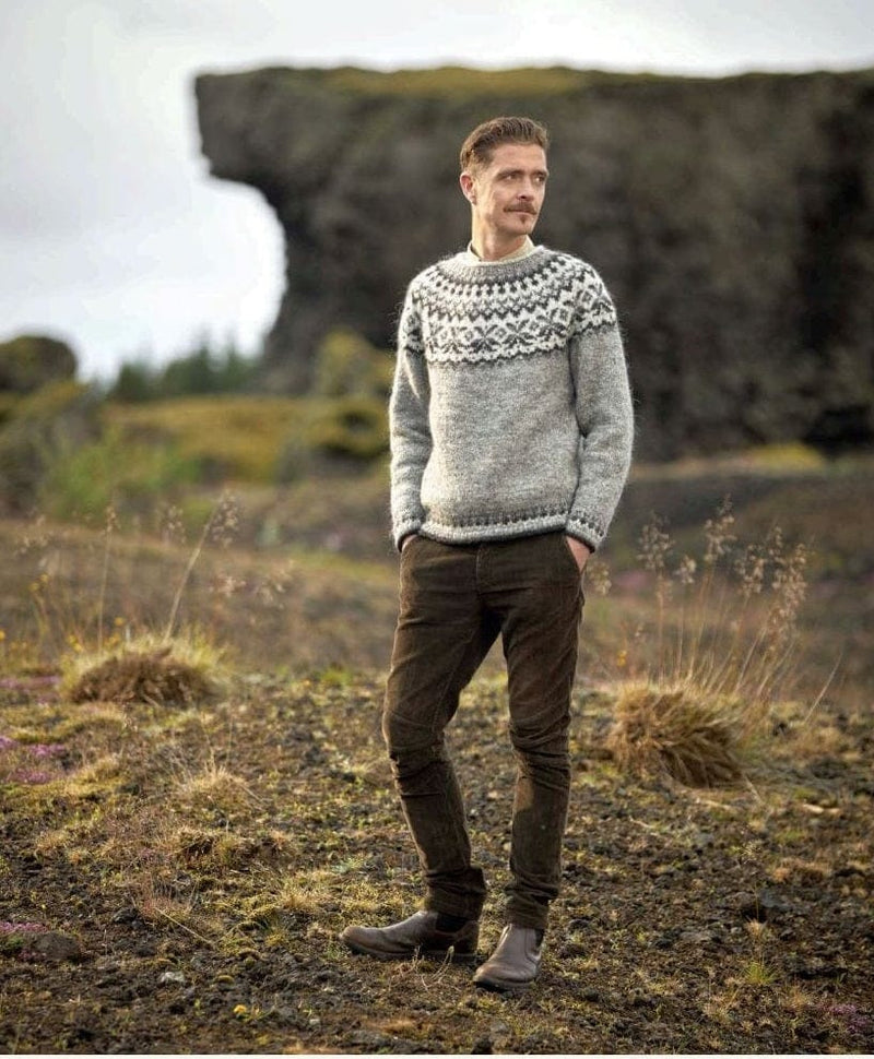 Wingbeats Grey sweater - Knitting Kit - The Icelandic Store