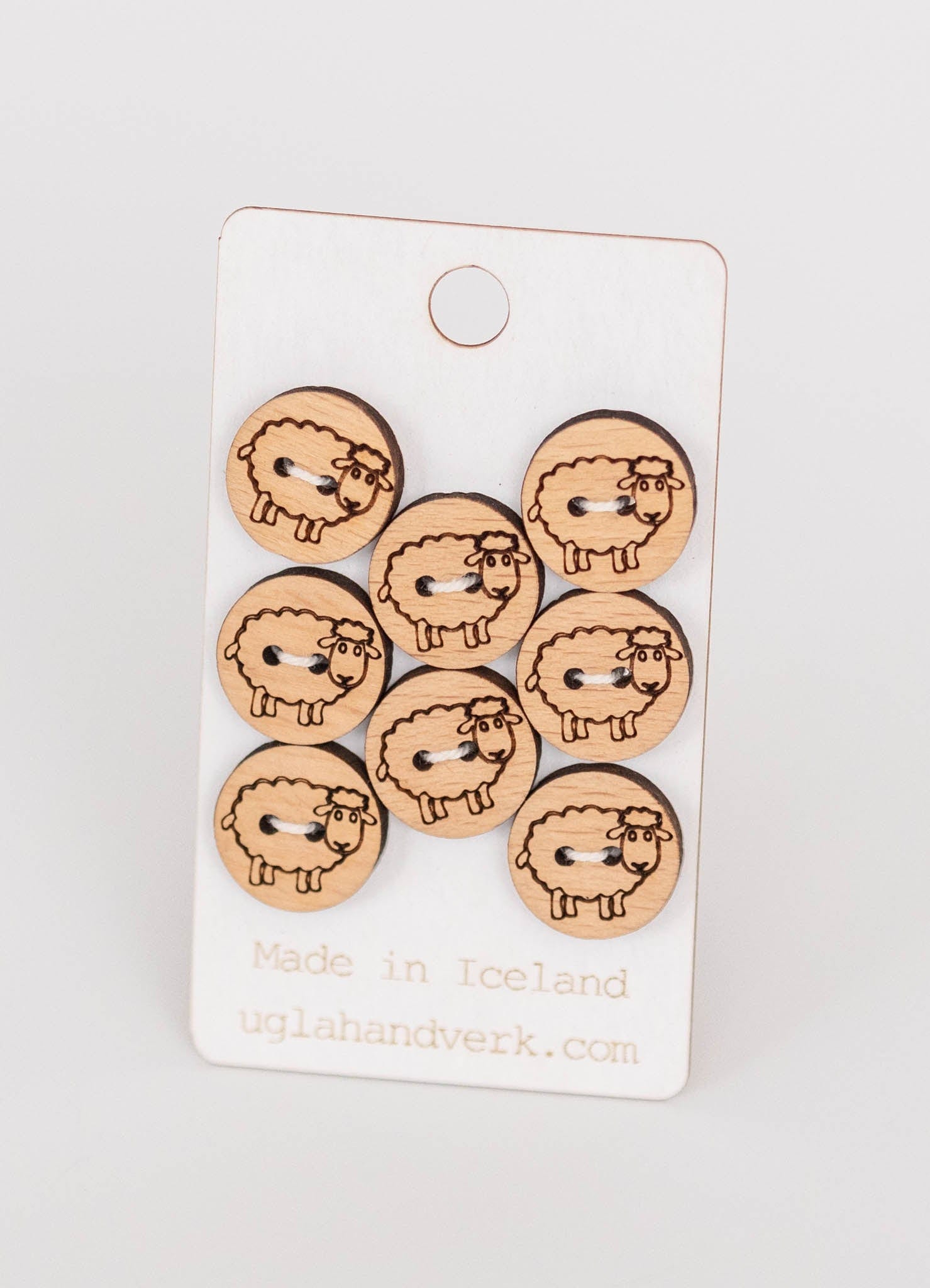 Wooden Buttons - Icelandic Sheep - The Icelandic Store
