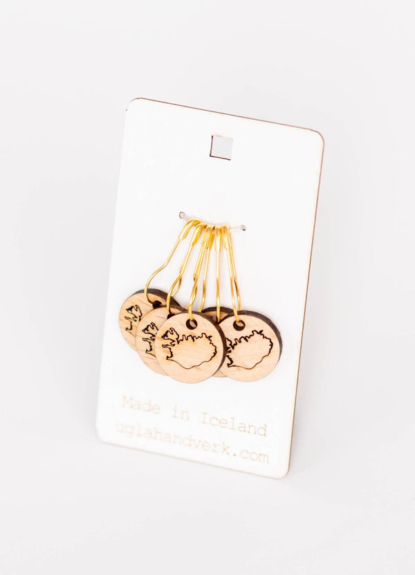 Wooden Stitch Markers - Iceland - The Icelandic Store