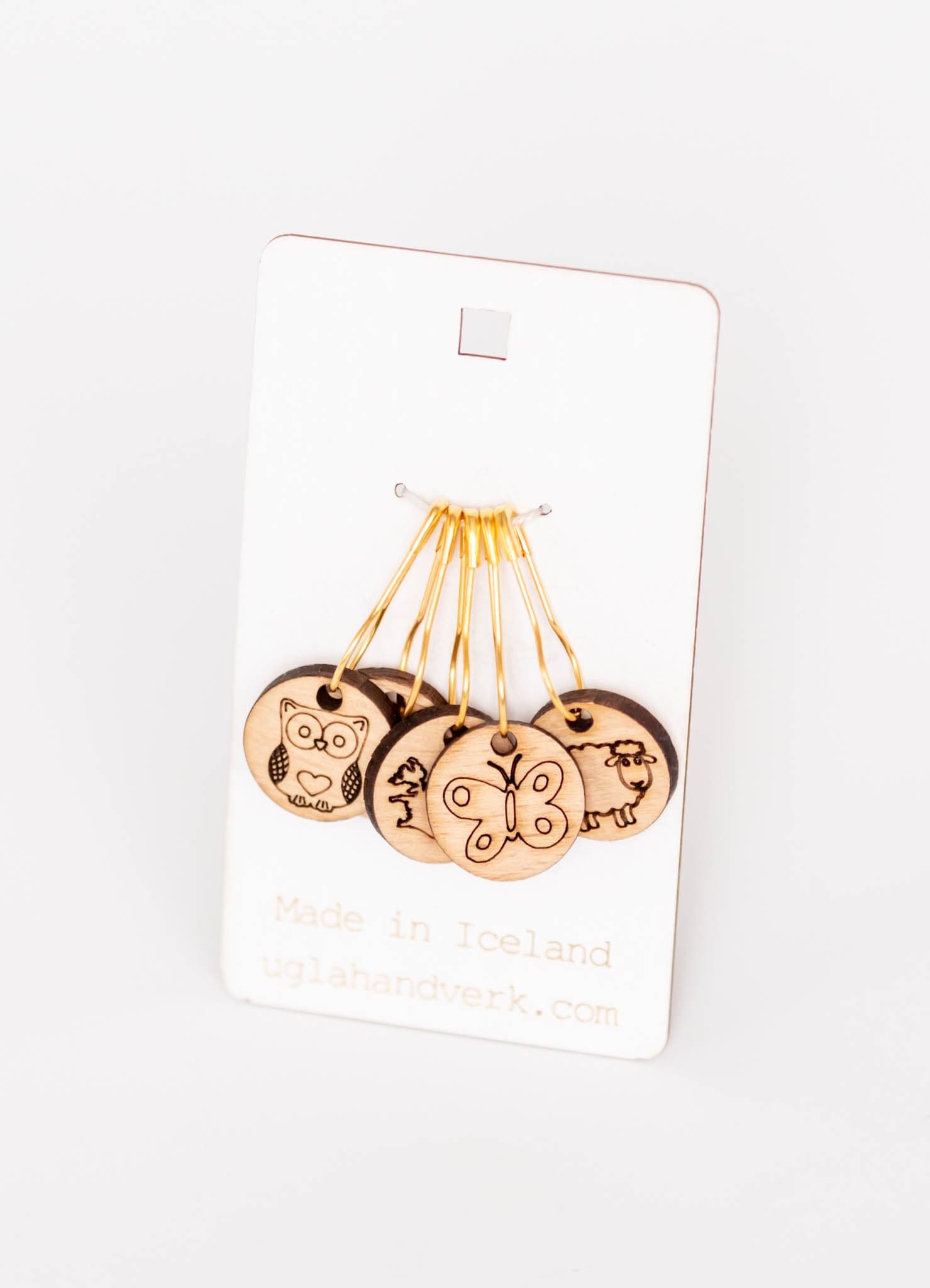 Wooden Stitch Markers - Set of 5 - The Icelandic Store