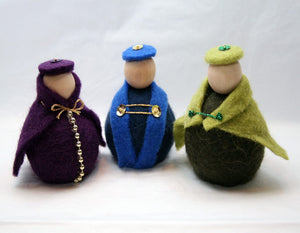 Three Wise men Kings felted wool