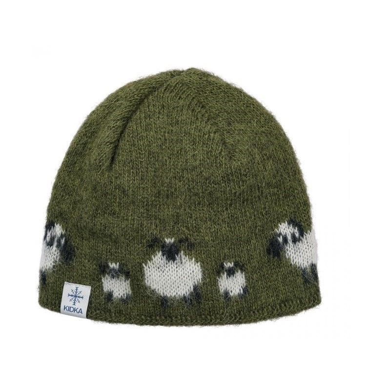 Wool Hat Beanie Green - Sheep