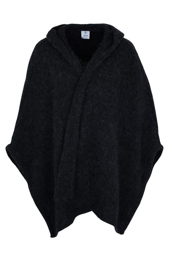 Poncho Cape Open Front Wrap - Grey - The Icelandic Store