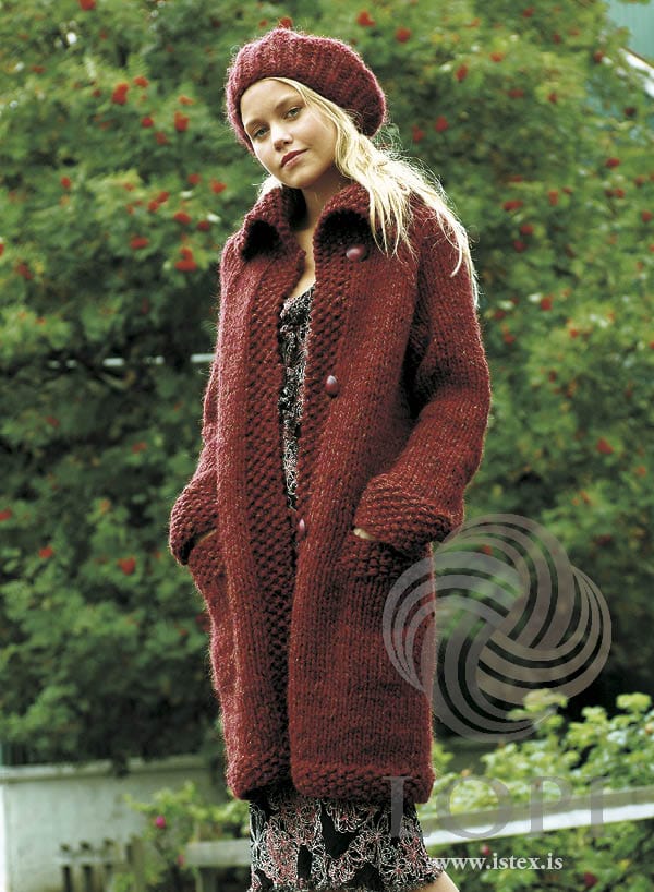 Ylja - Long Wool Cardigan Sweater Coat Knitting Kit - The Icelandic Store