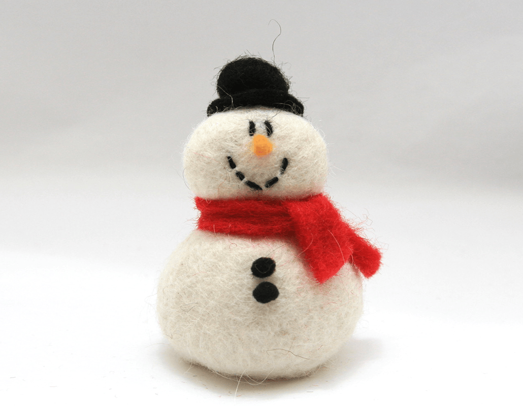 ICELANDIC FELTED WOOL SNOWMAN