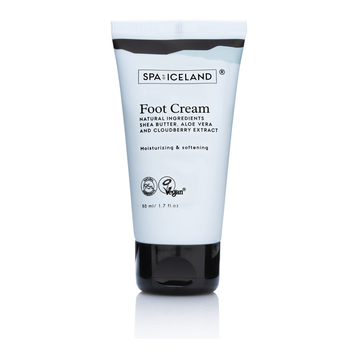 Spa of Iceland Moisturizing & Softening Foot Cream 50 ml tube on white
