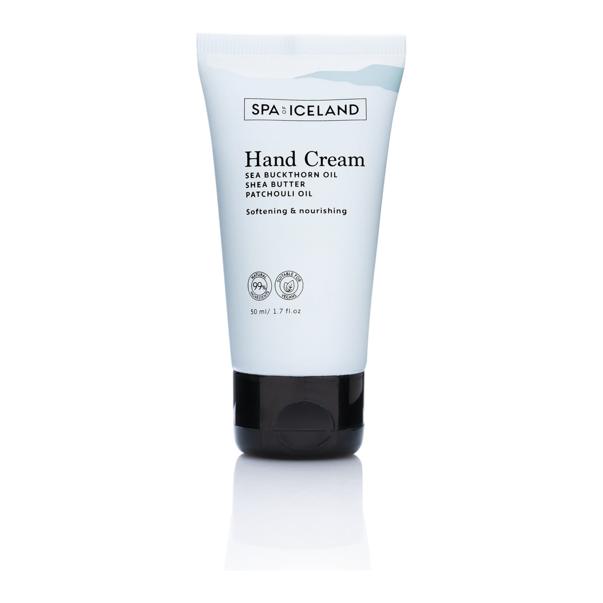 Spa of Iceland Hand Cream 50 ml travel tube on white