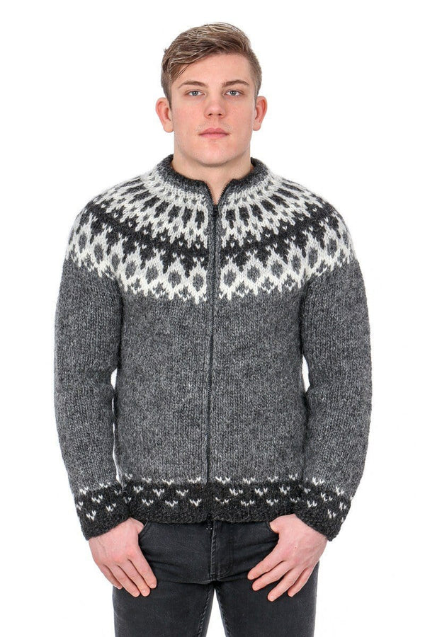 Thor - Icelandic Sweater Cardigan - Grey - icelandicstore.is
