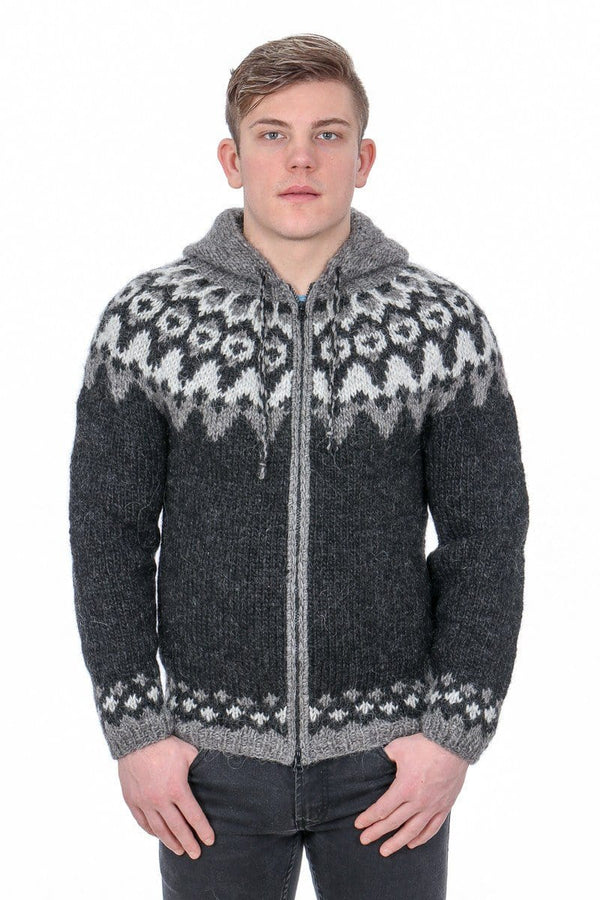 Mjölnir - Icelandic Sweater Cardigan - Black - icelandicstore.is