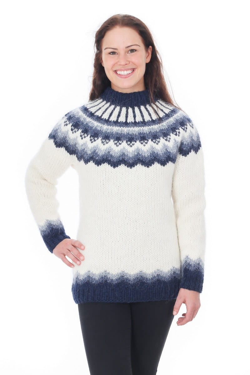 Freyja - Icelandic Sweater - White - icelandicstore.is