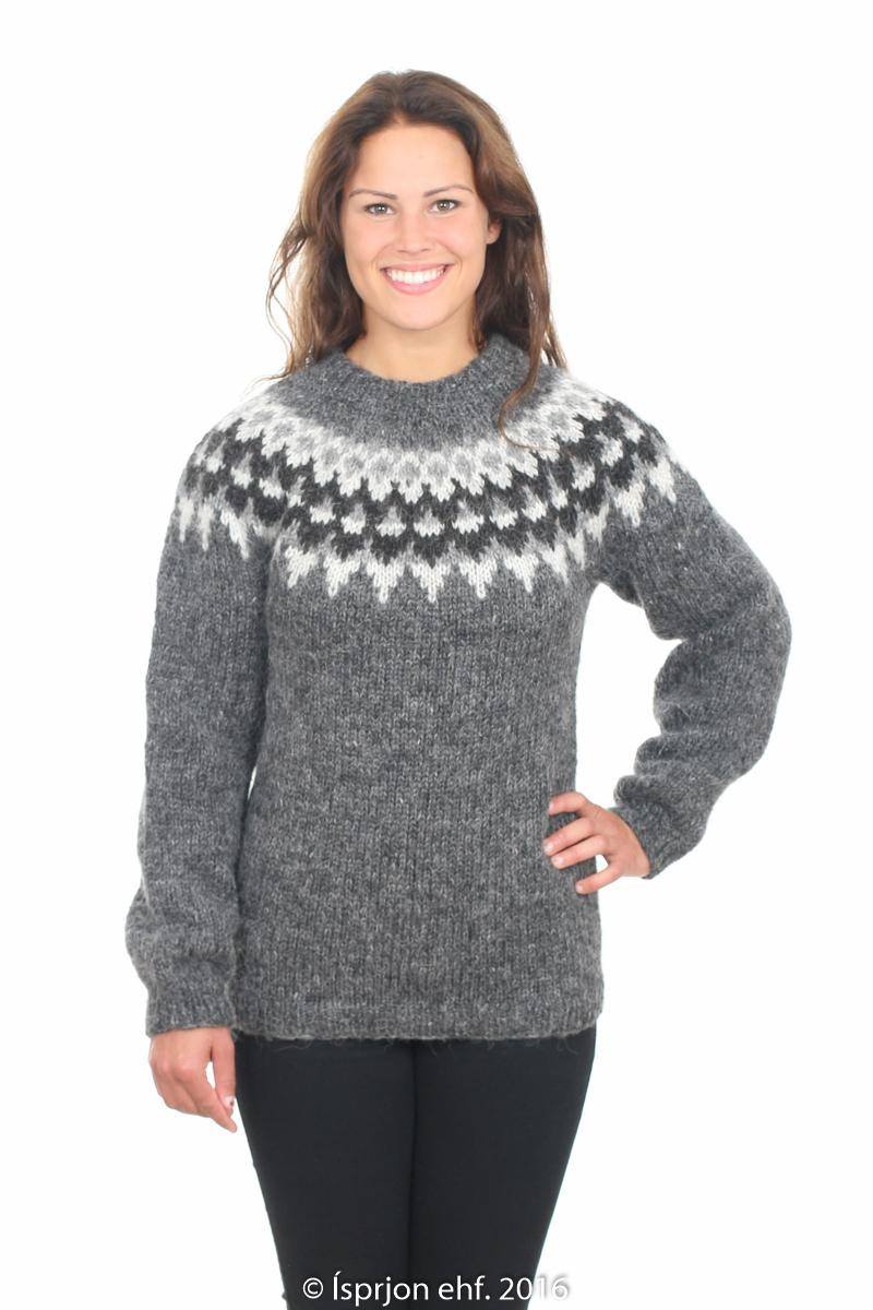 Nanna - Icelandic Sweater - Dark Grey - icelandicstore.is