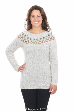 Sunna - Icelandic Sweater - Light Ash Heather