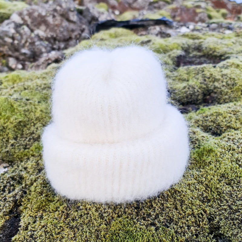 Brushed Wool Hat - White - icelandicstore.is