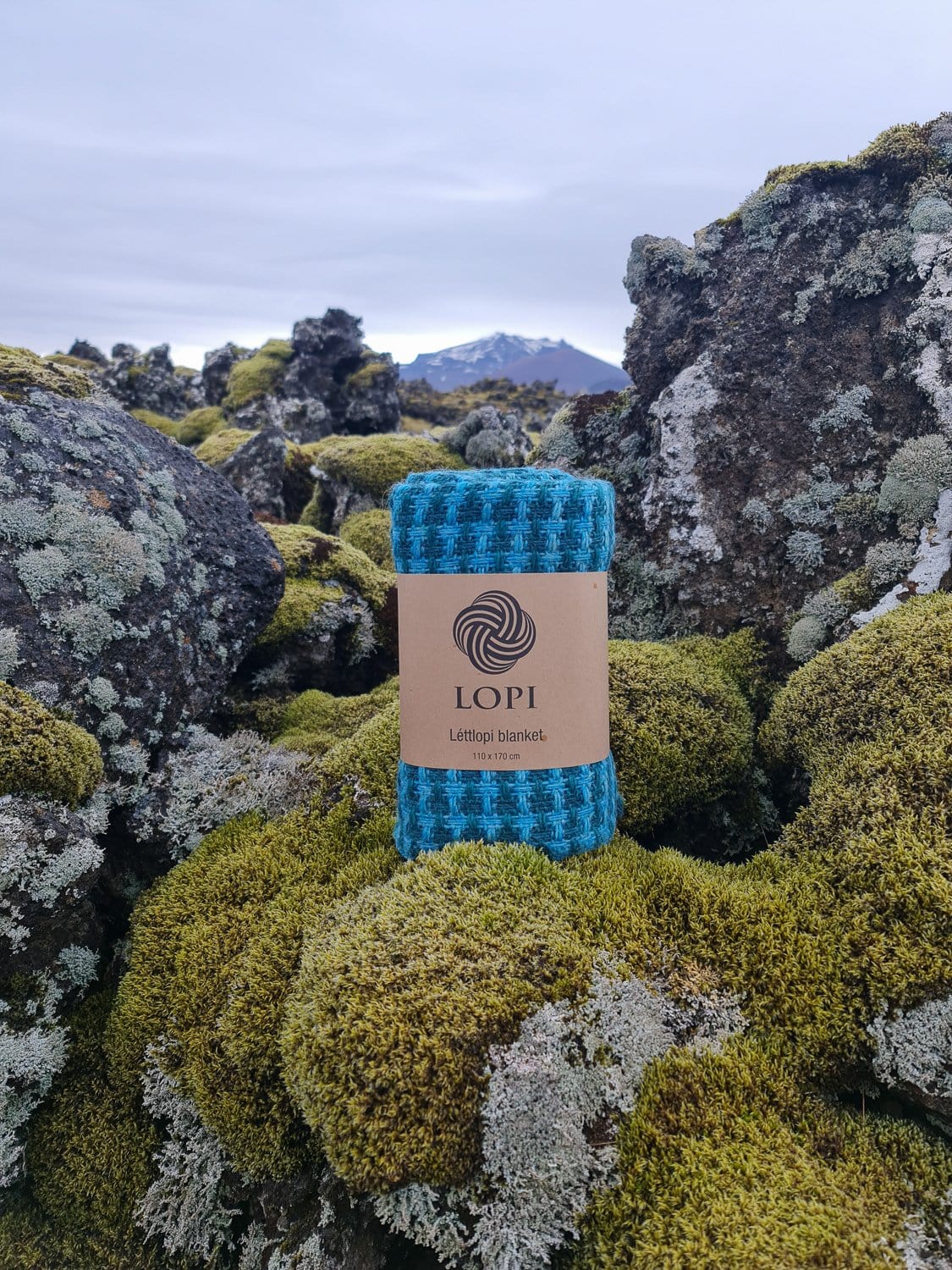 Léttlopi Wool Blanket - Glacier Blue - The Icelandic Store