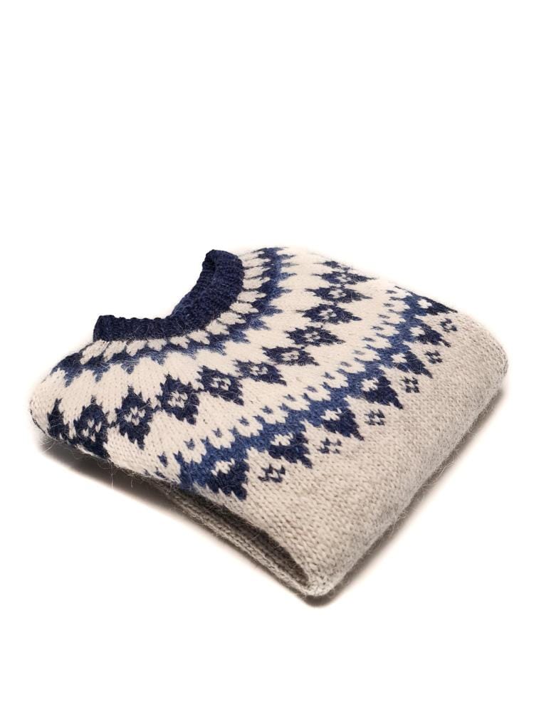 Seifur - Icelandic Sweater - Ash/Blue - The Icelandic Store