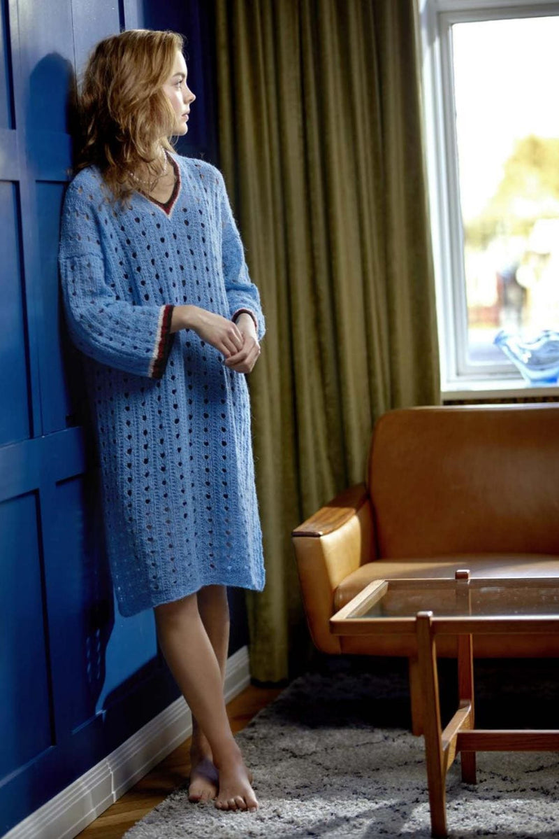 Áfram - Blue Sweater Dress Knitting Kit