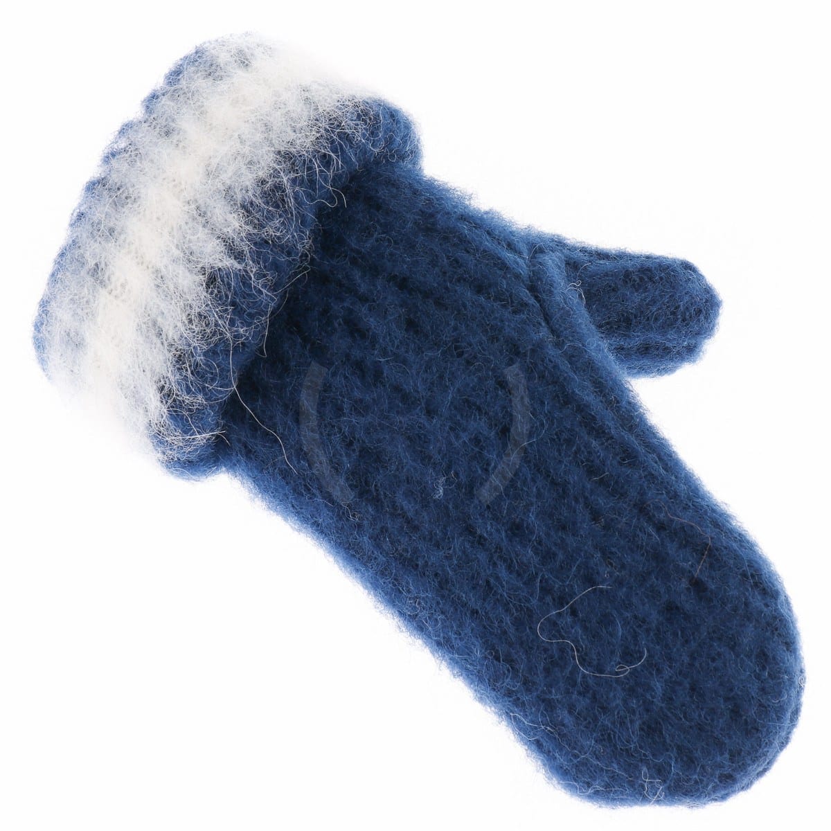 Brushed Wool Mittens - Ocean Blue - icelandicstore.is
