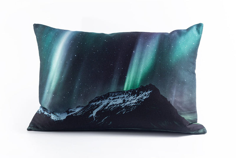 Cushion cover with Northern Lights from Iceland