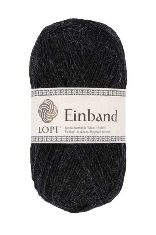 Einband - 0151 Black Heather. Icelandic wool lace yarn