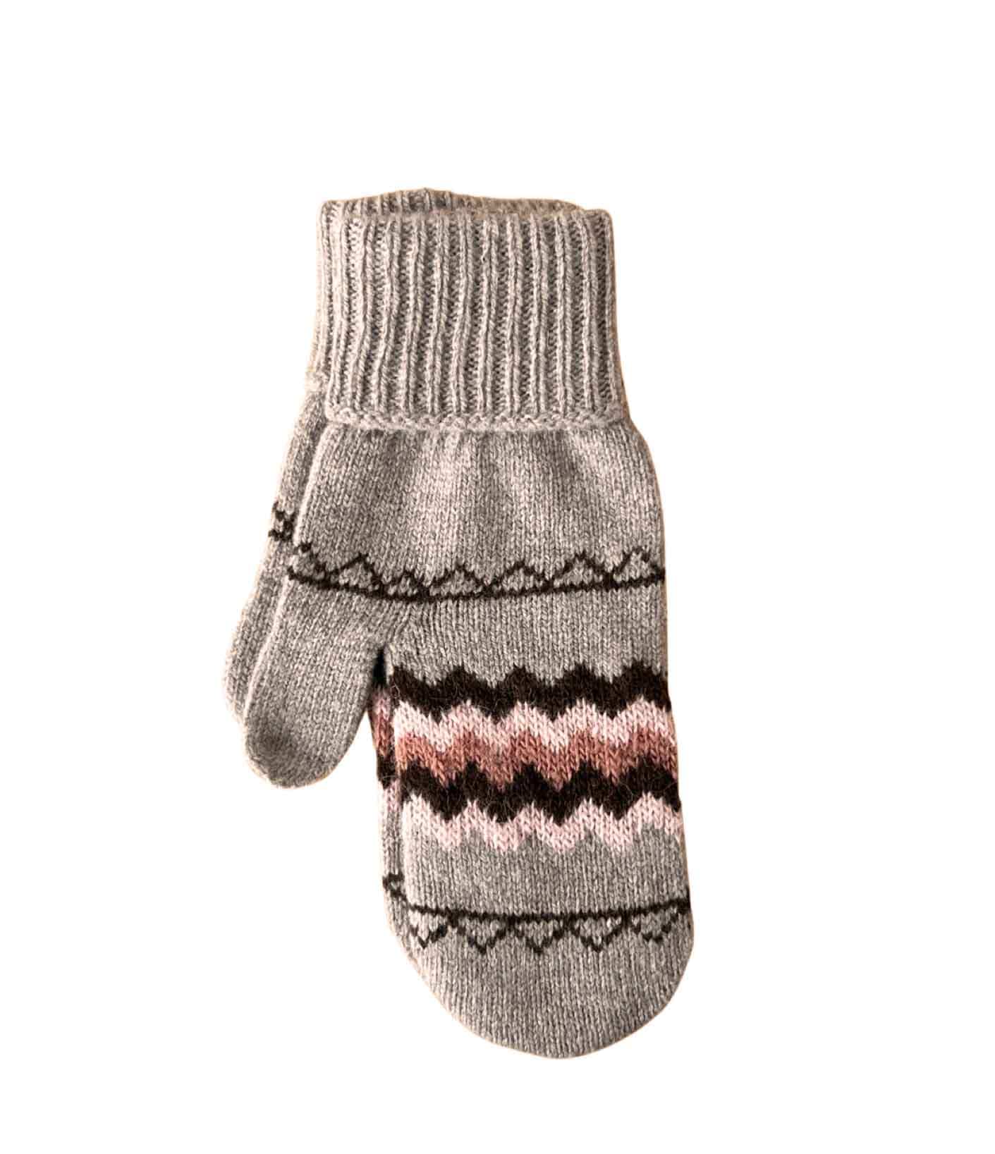 Icelandic wool mittens with traditional Icelandic pattern
