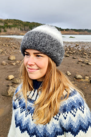 Icelandic wool knitwear accessories: woolen hats, headbands and beanies
