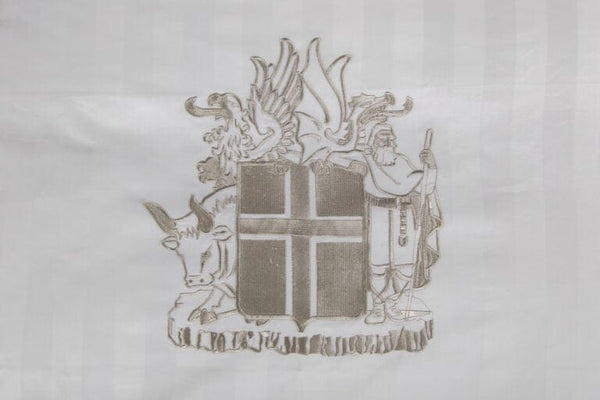 Icelandic Coat of Arms - Damask 410 Thread Count Cotton Bedding Set - The Icelandic Store