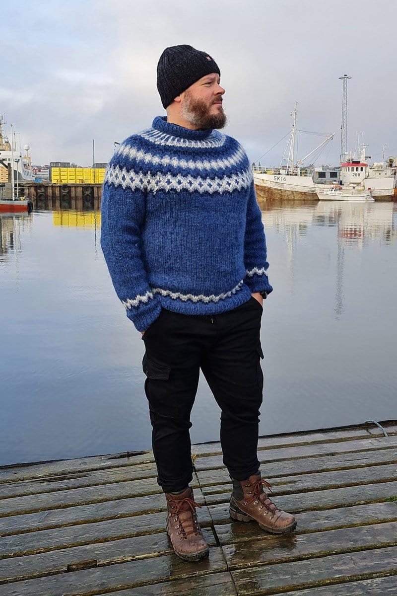 Hrólfur - Icelandic Sweater - Blue - The Icelandic Store