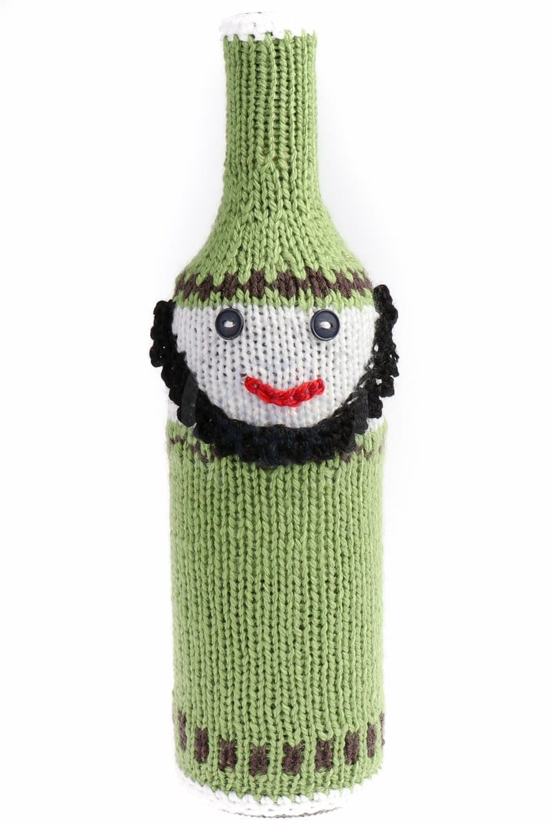 Knitted wine bootle cover - Greenbeard - icelandicstore.is