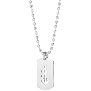 LOVE / ÁST STEEL DOG TAG NECKLACE