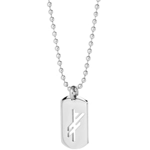 LUCK / GÆFA STEEL DOG TAG NECKLACE